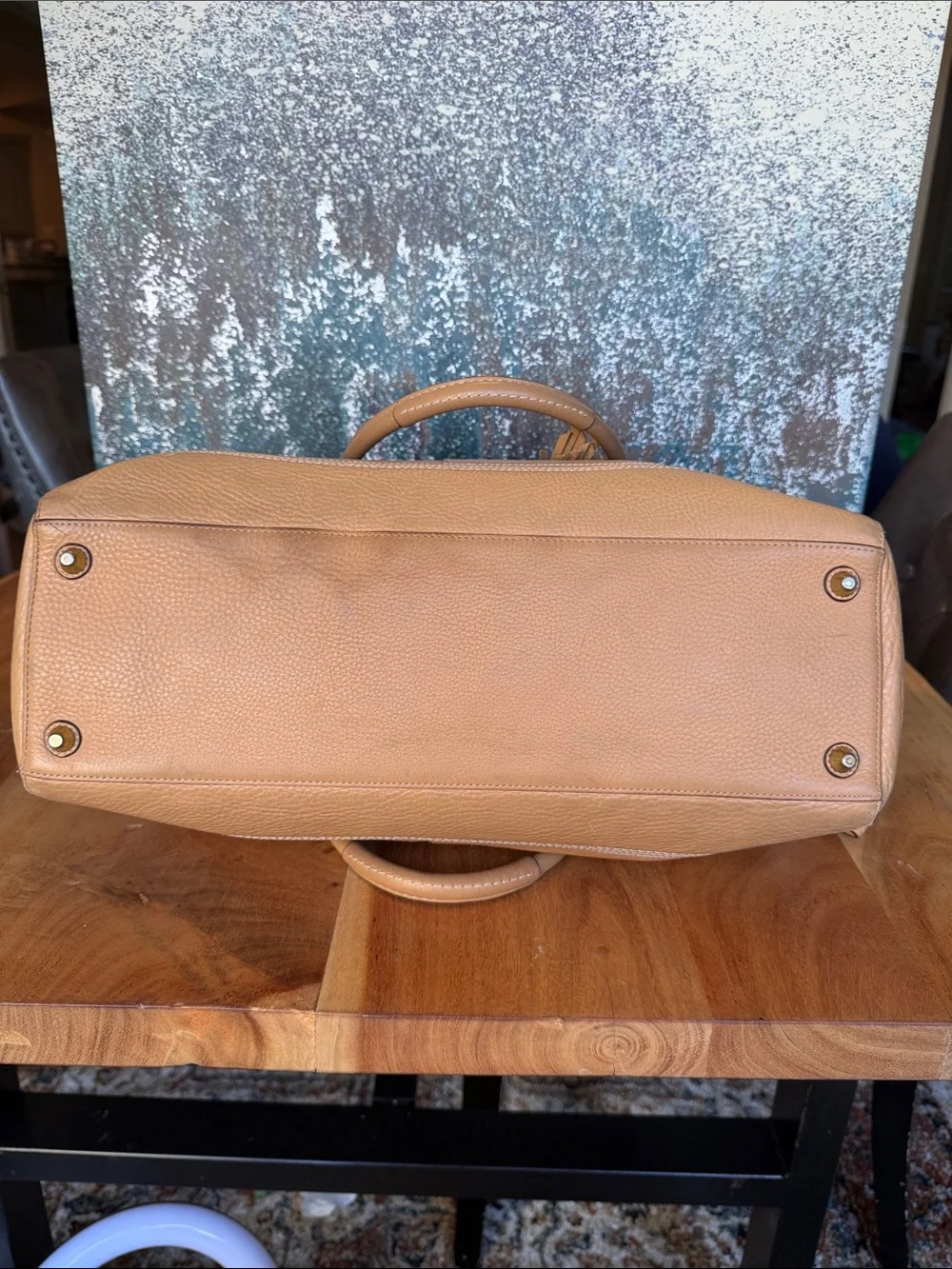 Coach Boho Y2K Vintage 2006 Hamptons XL Braided Leather Satchel Tan VGVC